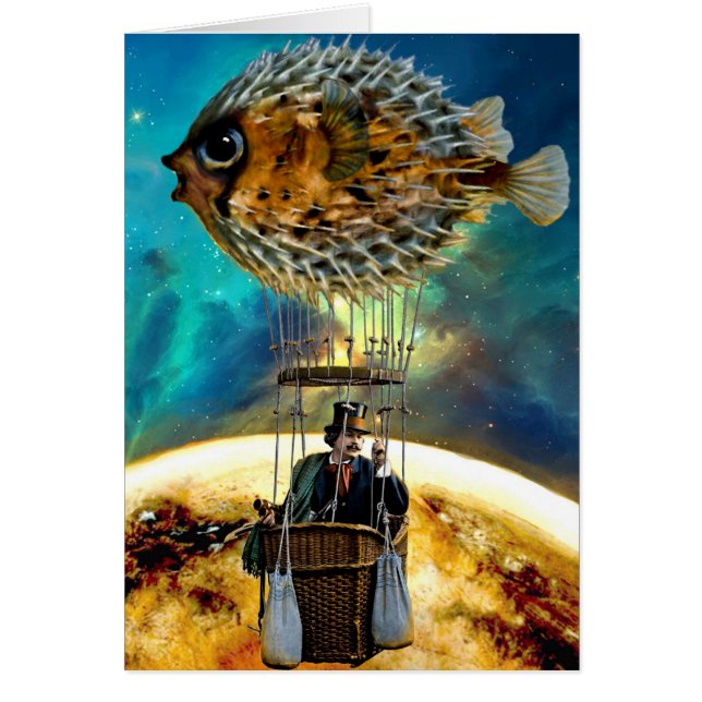 Schlag-Fisch-Ballon - Karte (Vorne)