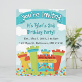 Schlag-Haus-Party Einladung (Stehend Vorderseite)