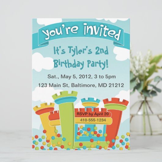 Schlag-Haus-Party Einladung (Stehend Vorderseite)