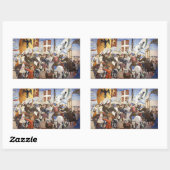 SCHLAG HERACLIUS von Piero Della Francesca Rechteckiger Aufkleber (Blatt)