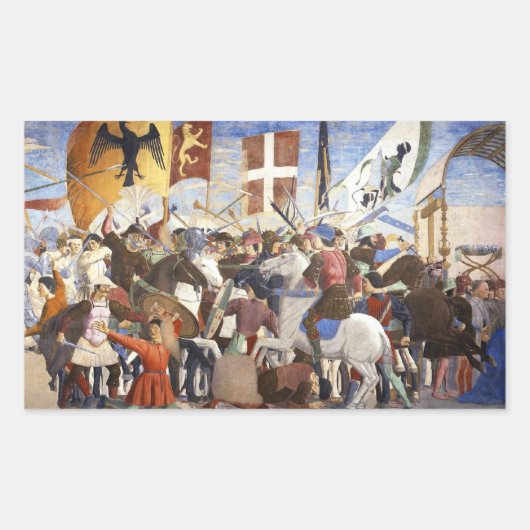 SCHLAG HERACLIUS von Piero Della Francesca Rechteckiger Aufkleber (Vorderseite)