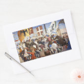SCHLAG HERACLIUS von Piero Della Francesca Rechteckiger Aufkleber (Umschlag)