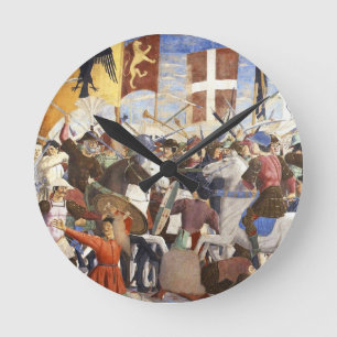 SCHLAG HERACLIUS von Piero Della Francesca Runde Wanduhr