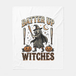 Schlag Hexen auf, Vintage-Halloween-Baseball-Desig Fleecedecke