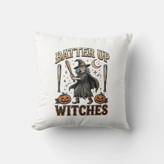 Schlag Hexen auf, Vintage-Halloween-Baseball-Desig Kissen