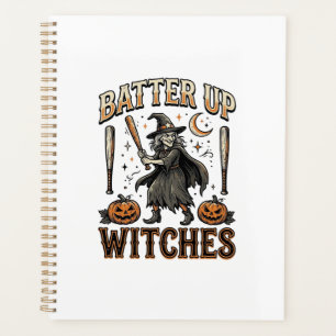 Schlag Hexen auf, Vintage-Halloween-Baseball-Desig Planer
