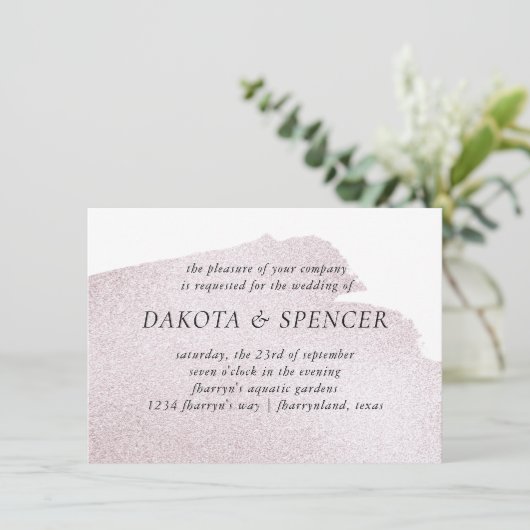 Schlag in Burgund | Elegante Wasserfarbenhochzeit Einladung (Stehend Vorderseite)