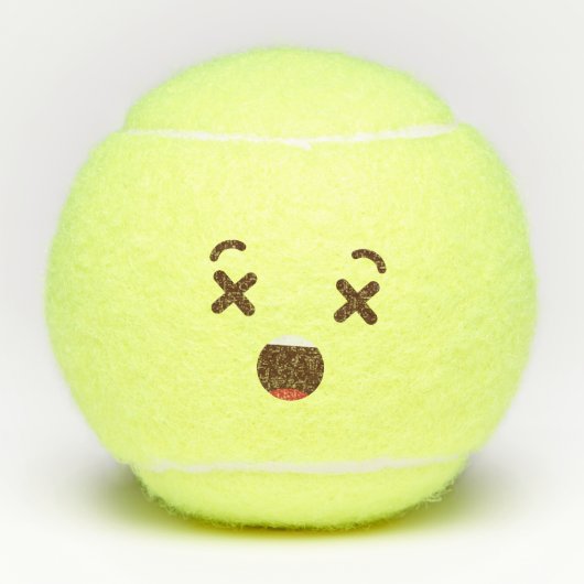 Schlag mich nicht an!Kawaii Niedlich Emoticon Emoj Tennisbälle (Vorderseite)