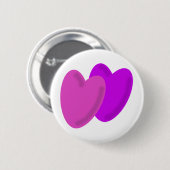 Schlag mit zwei Herzen als einer Button (Vorne & Hinten)
