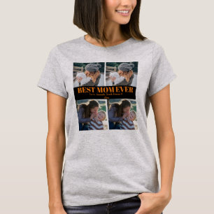 Schlag Mom Ever Custom 4 Foto-Collage T-Shirt