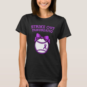 Schlag Pancreatic Baseballfans lila Krawatte aus T-Shirt