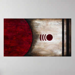 Schlag - rote abstrakte Kunst Poster