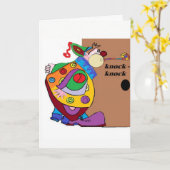 Schlag-Schlag Clown-Geburtstag Karte (Gelbe Blume)