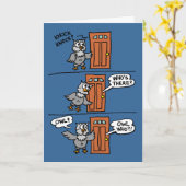 Schlag-Schlag-Halloween-Cartoon-Eule scherzt Gruß Karte (Gelbe Blume)