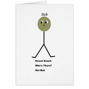 Schlag-Schlag.  Wer ist dort?  Es ist nicht Bob