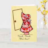 Schlag-Schlag Witz Sunbonnet Karte (Gelbe Blume)
