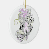 Schlag-wegBrustkrebs Keramik Ornament (Rechts)