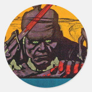 Schlag zurück runder aufkleber