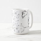 Schlag-Zyklus-Schädel-Tasse Kaffeetasse (VorderseiteRechts)
