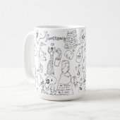 Schlag-Zyklus-Schädel-Tasse Kaffeetasse (Vorderseite Links)