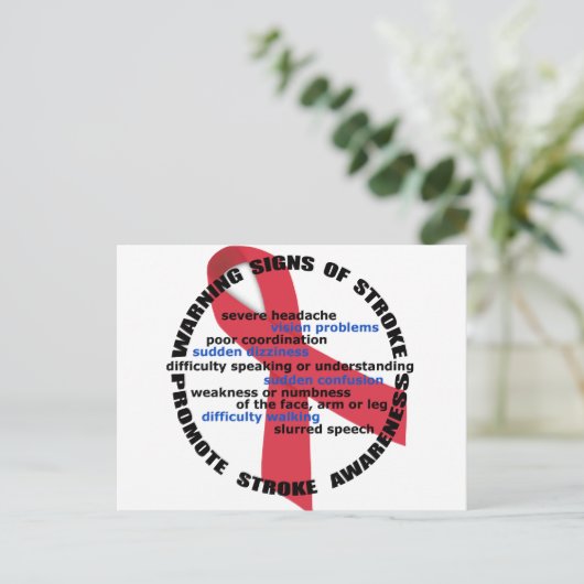 Schlaganfall Aufklärung und Prävention Postkarte (Stehend Vorderseite)