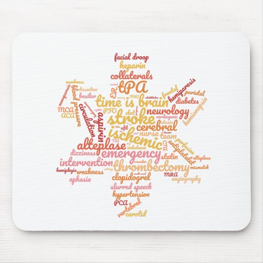Schlaganfall Ischämischer TIA Neuro Nurse Doctor Mousepad (Vorne)