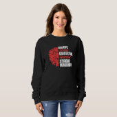 Schlaganfall Krieger Schlaganfall Überlebender Rot Sweatshirt (Vorne ganz)
