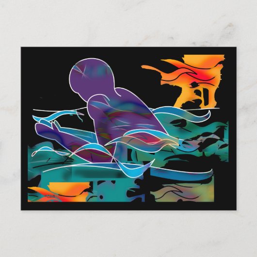 Schlaganfall Postkarte (Vorderseite)