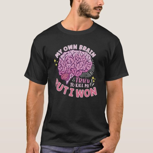 Schlaganfall Überlebender Schlaganfall-Bewusstsein T-Shirt (Vorderseite)