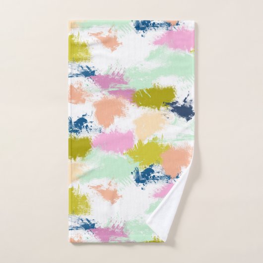 Schlaganfälle , Farben , Ölfarbe Badhandtuch Set (Handtuch)