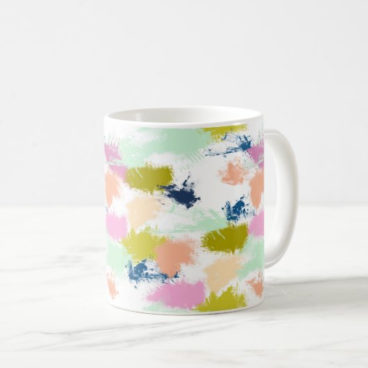 Schlaganfälle , Farben , Ölfarbe Kaffeetasse (VorderseiteRechts)