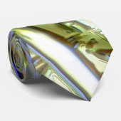 Schlaganfälle im Bambusstil, sanft, grün Krawatte (Gerollt)