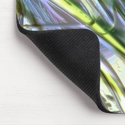 Schlaganfälle im Bambusstil, sanft, grün Mousepad (Ecke)