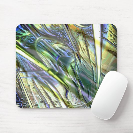 Schlaganfälle im Bambusstil, sanft, grün Mousepad (Mit Mouse)