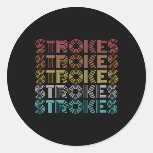 Schlaganfälle Runder Aufkleber (Vorderseite)