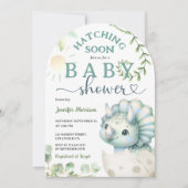 Schläge bald Dinosaur Kinderdusche Boy Blue Arch Einladung (Vorderseite)