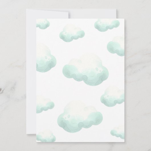 Schläge bald Niedlich Dinosaur Baby Shower Boy Einladung (Rückseite)