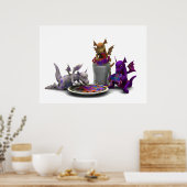 Schläge: Cookies & Milch Poster (Küche)