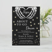 Schläge, die Halloween ins Party fallen lassen Einladung (Stehend Vorderseite)