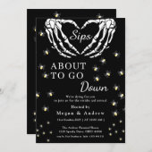 Schläge, die Halloween ins Party fallen lassen Einladung (Vorne/Hinten)