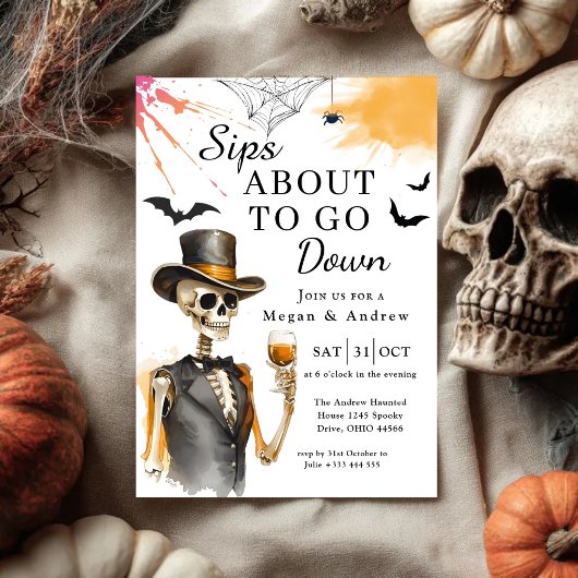 Schläge, die Halloween ins Party fallen lassen Einladung