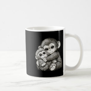 Schlage einen Affen mit Teddybär Kuschel-Meme Kaffeetasse