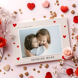 Schläge, Foto-Valentine des Roten Herzens Feiertagskarte