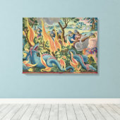 Schläge in Indien mithilfe von Klubs und Torches Leinwanddruck (Insitu (Holzboden))