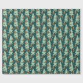 Schläge in Weihnachtsbaumen Umschlagpapier Geschenkpapier (Flach)