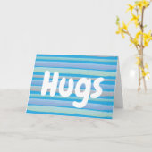 Schläge und Denken mit farbigen Streifen Karte (Gelbe Blume)