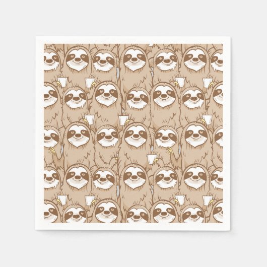 Schläge und Kaffeemuster Serviette (Vorderseite)