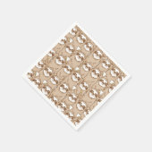 Schläge und Kaffeemuster Serviette (Ecke)