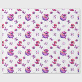 Schlägen bald Baby Niedlich Dinosaur Baby Dusche Geschenkpapier (Flach)