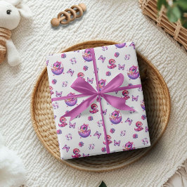 Schlägen bald Baby Niedlich Dinosaur Baby Dusche Geschenkpapier